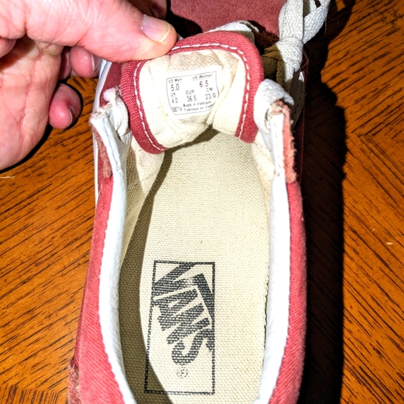 Vans Lace up Shoes Mens Size 5 Maroon Suede Canvas Classic Low Skateboarding - Picture 10 of 10